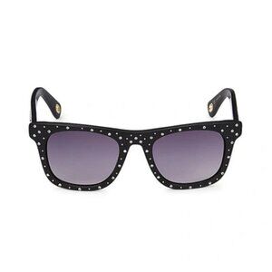 LELE SADOUGHI Women's Broadway Crystal 50mm Square Sunglasses In Jet